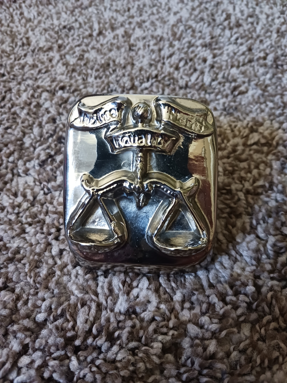 Vintage Justice, Mercy & Equality Desk Weight